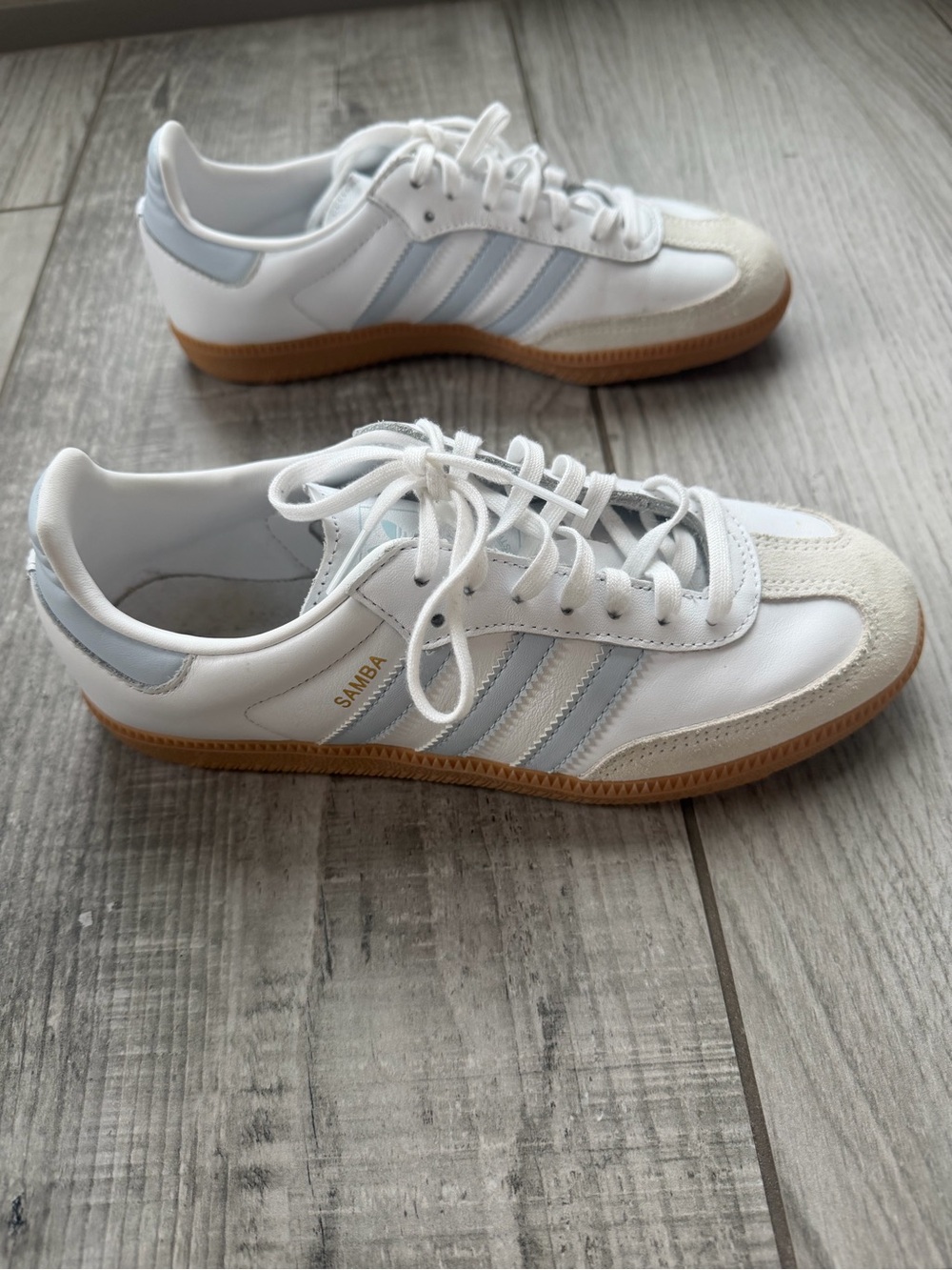Adidas Samba OG White / Light Blue Sneakers